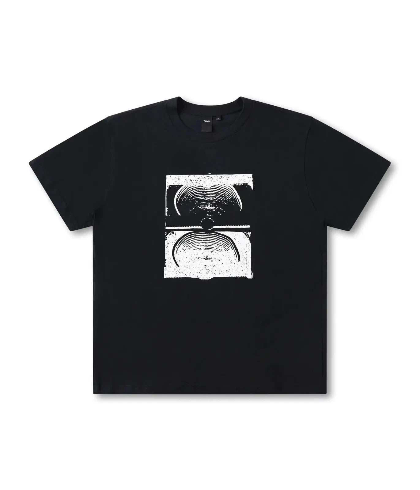 FORMER crux fragment T-shirt washed black s/s tee
