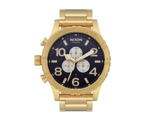 Nixon 51 30 Chrono Watch Gold Indigo A083 2033 00