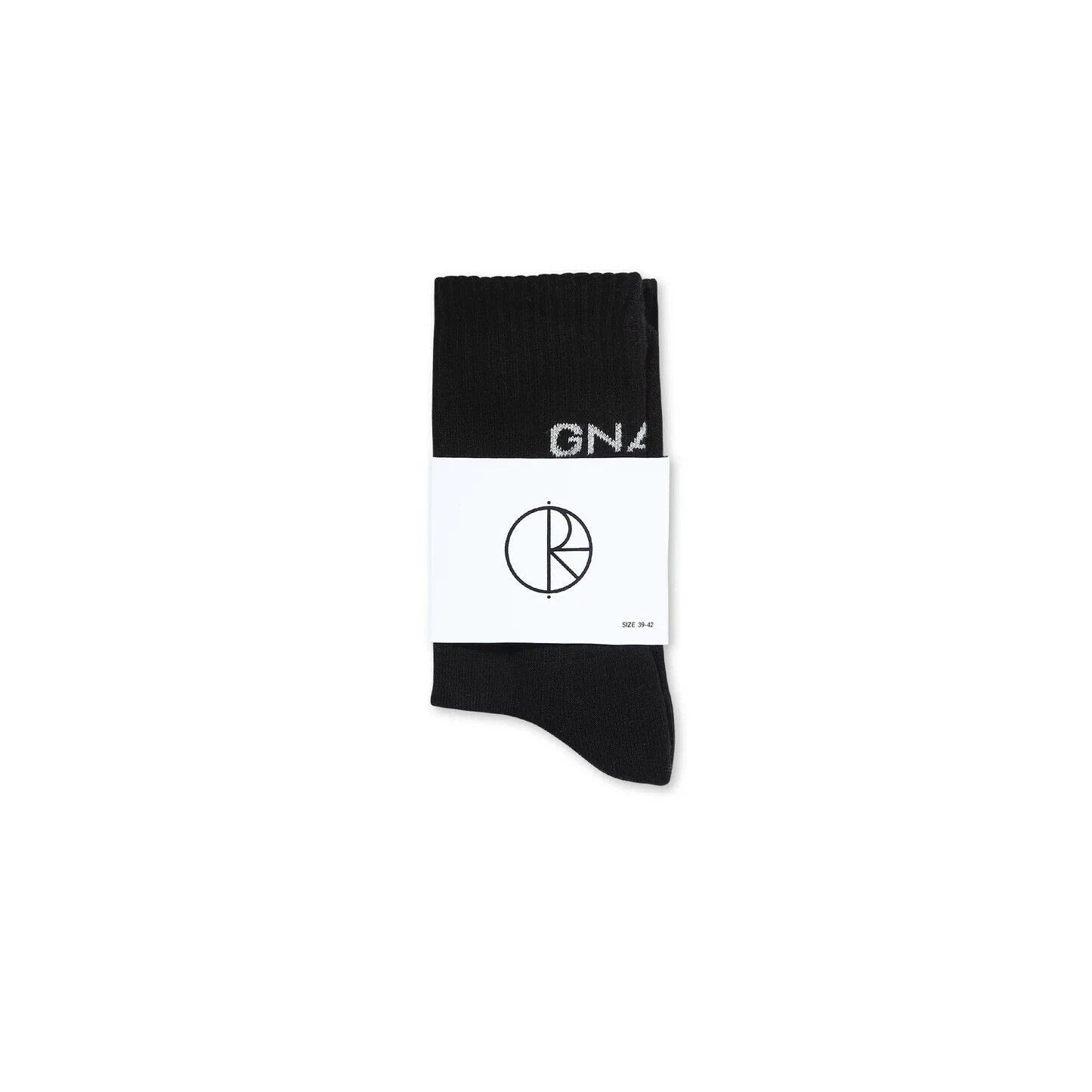 Polar Skate Co - Gnarly Huh Black Crew Socks US Mens 10 - 12 Euro 43 - 46 Pair