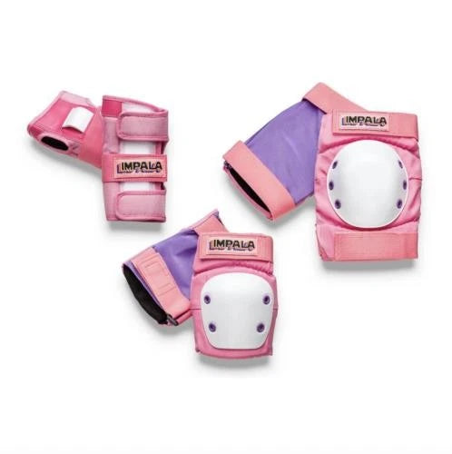 IMPALA PROTECTIVE SET PADS ADULT 3 PACK ELBOW KNEE WRIST PRO-TEC pink
