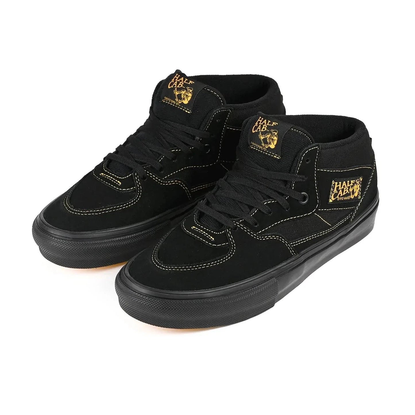 Vans Half Cab Pro Skate Shoes Black Mustard