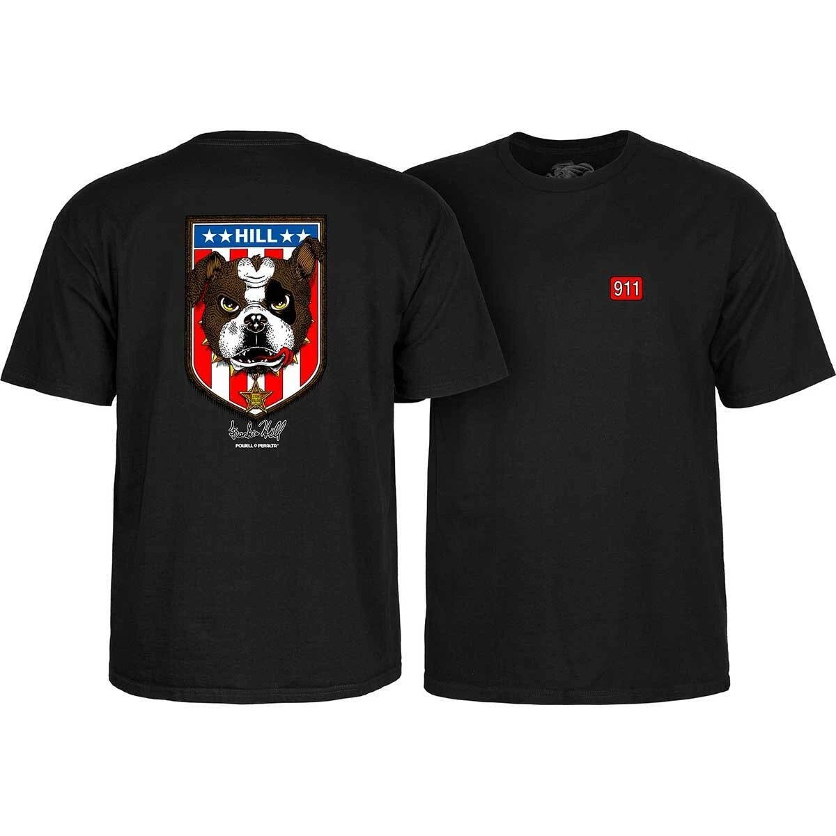 Powell Peralta Tee Frankie Hill Bulldog Black Reissue T Shirt