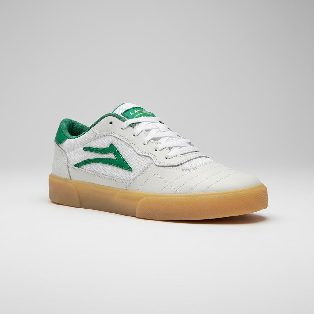 Lakai Cambridge Suede Skate Shoe White Grass