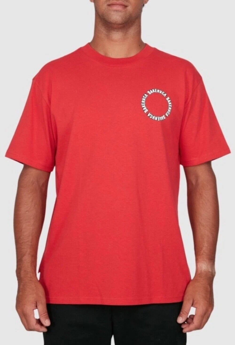Baker Rvca Bakervca Circle Logo Tee Red
