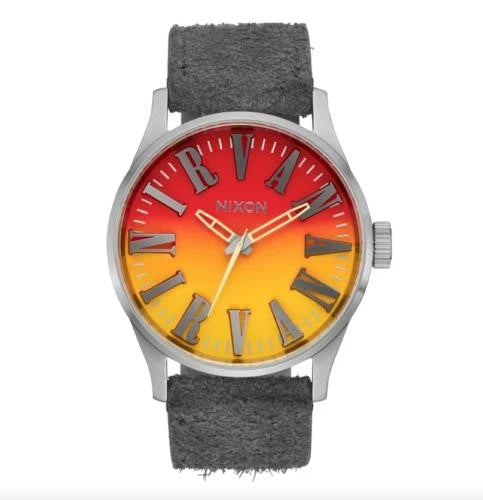 Nixon Nirvana Sentry Leather Watch Unplug Fade A1418 5274 00