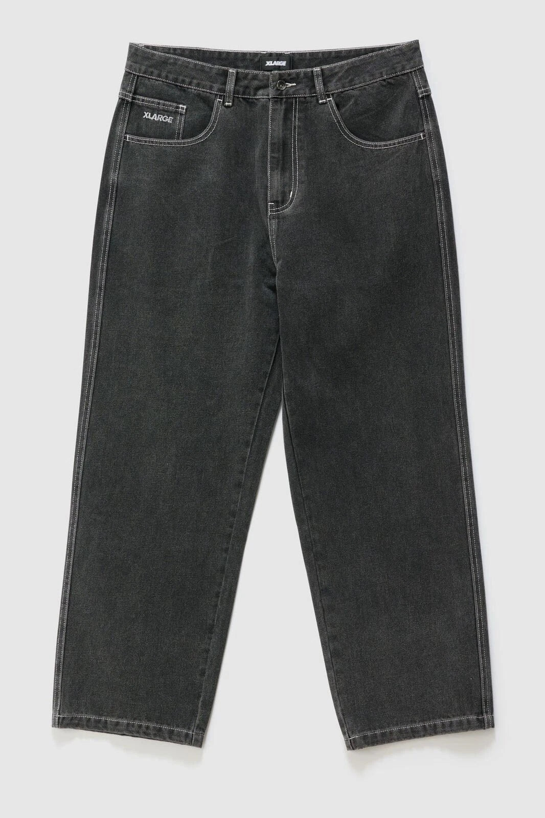 X-LARGE WHISTLE BULL DENIM PANT WASHED BLACK XLARGE X LARGE loose fit jeans