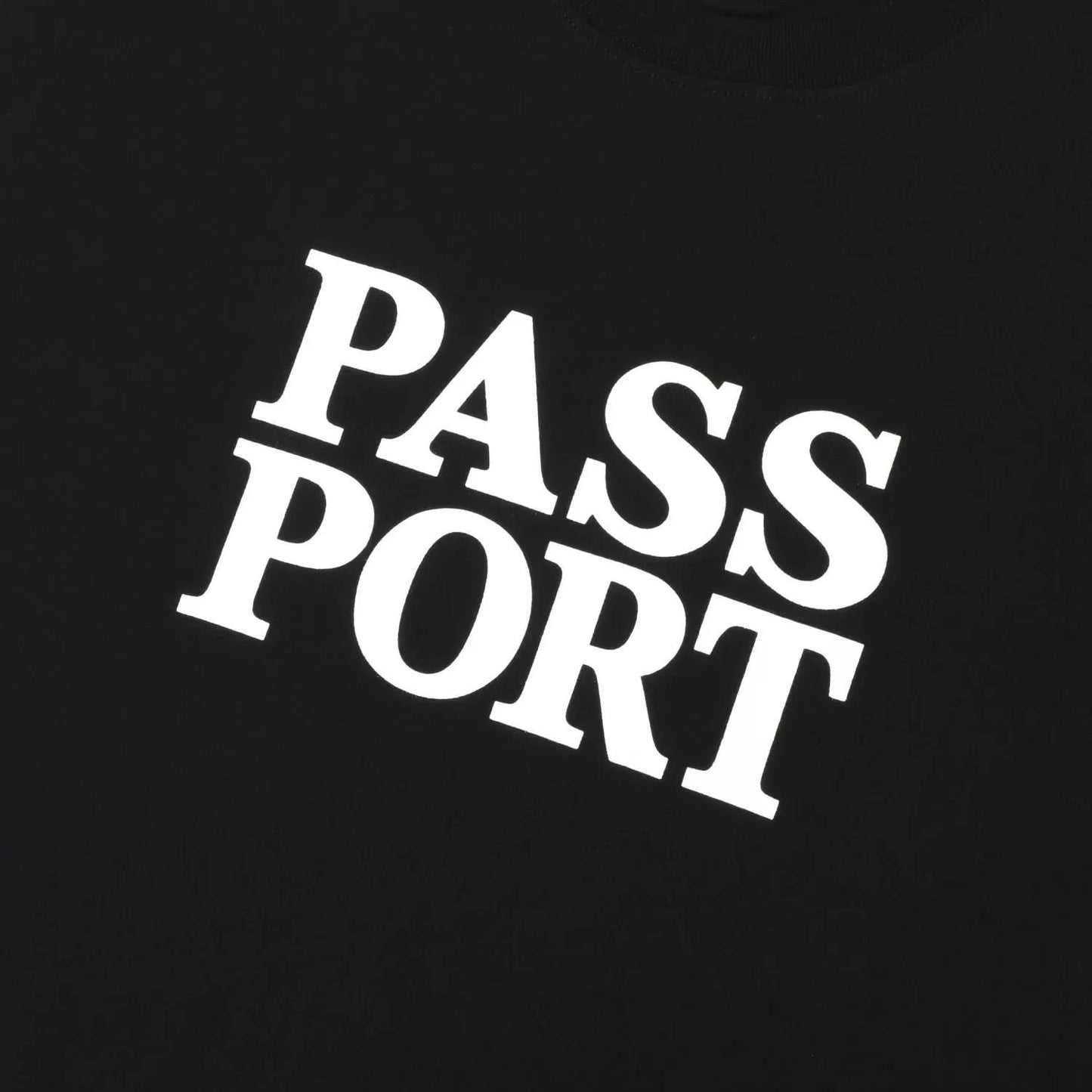 Pass~Port Official Stacked Tee - Black PASSPORT