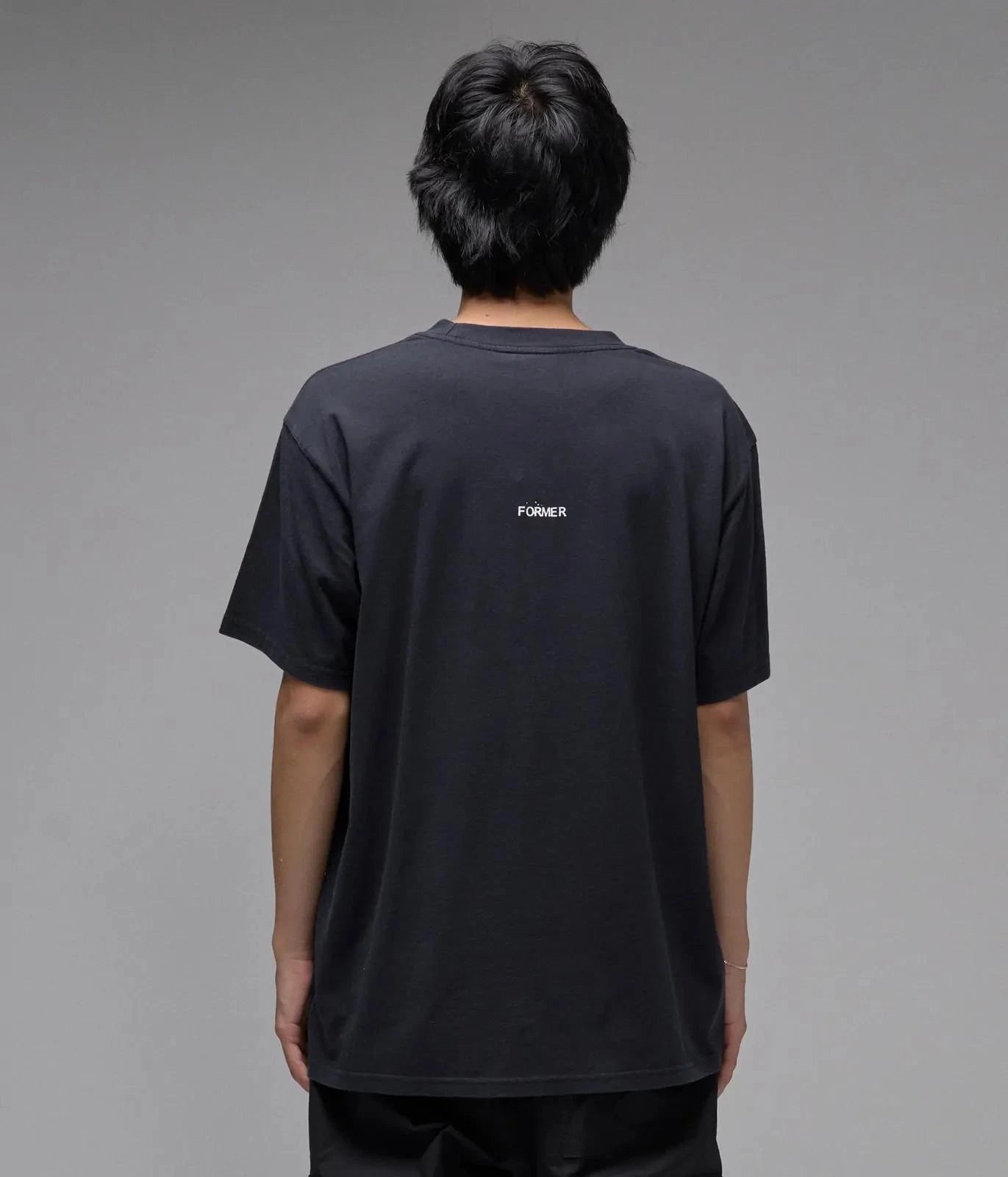 FORMER crux fragment T-shirt washed black s/s tee