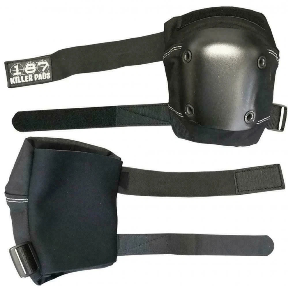 187 KILLER PADS SLIM KNEE SKATEBOARD PADS BLACK