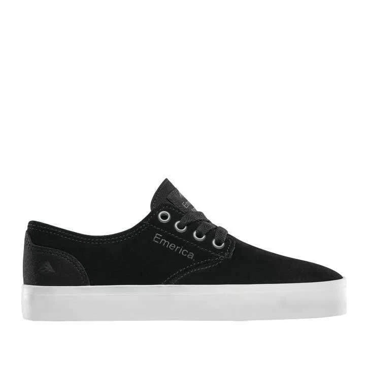EMERICA ROMERO LACED YOUTH BLACK WHITE GUM SKATEBOARD SHOES