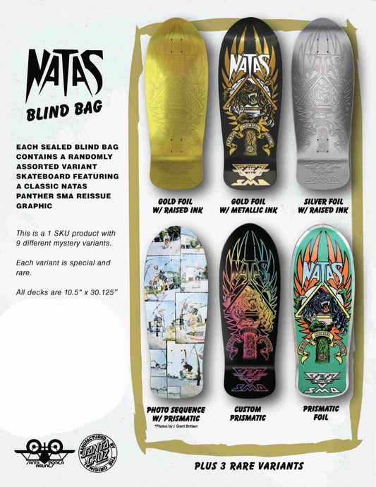 Santa Cruz Skateboards Natas Kaupas Panther Sma 10 5 Deck Reissue Blind Bag