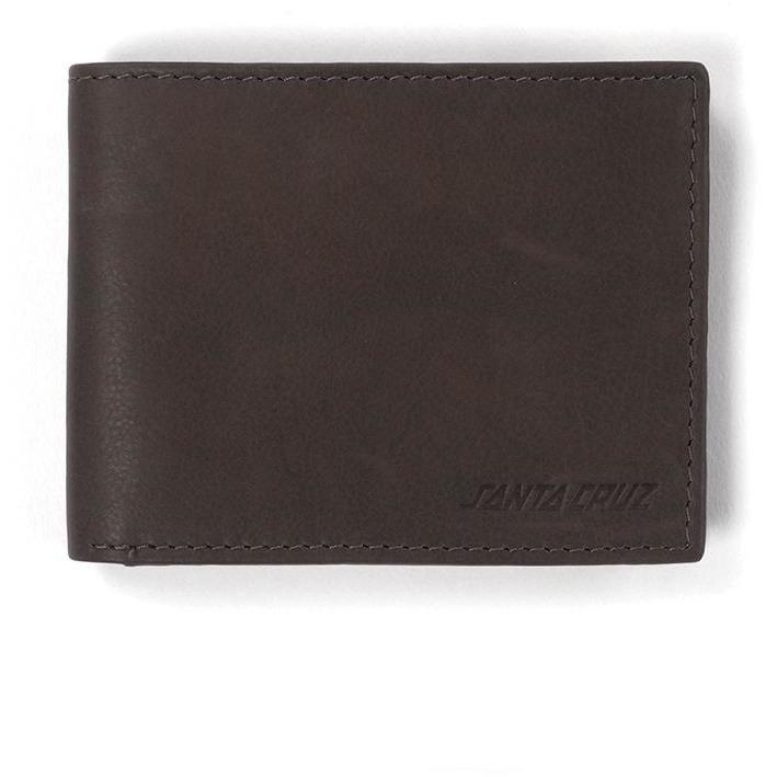 Santa Cruz Wallet Classic Strip Chocolate Leather Bi Fold Box