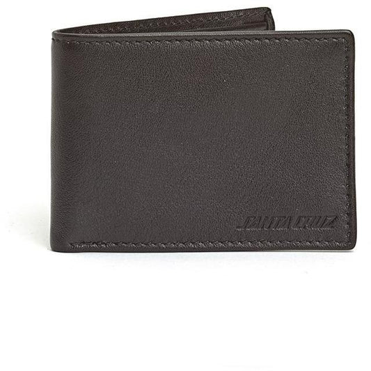 Santa Cruz Wallet Classic Strip Chocolate Leather Bi-Fold + Box