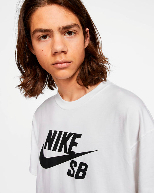 Nike SB Tee Logo Skate HBR White Black Unisex Skateboard T-Shirt
