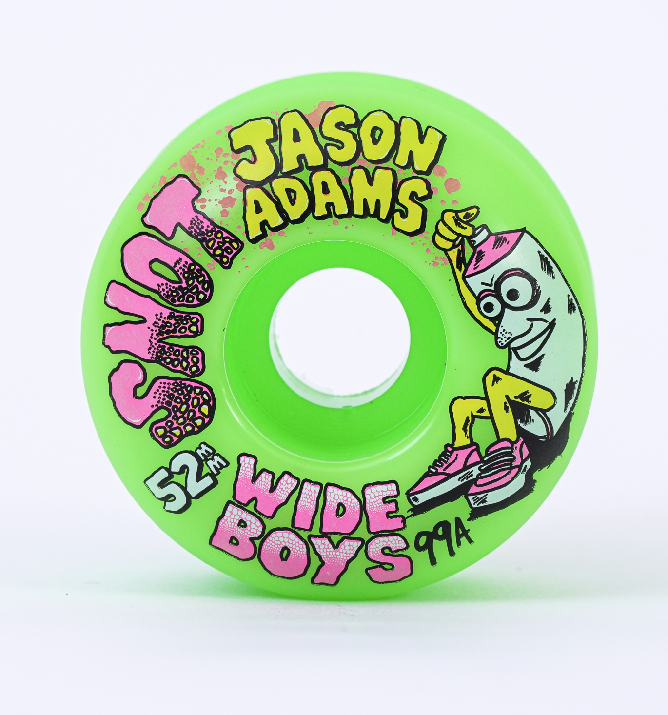 Snot Wheels Jason Adams Wide Boys NEON GREEN 52mm 99a