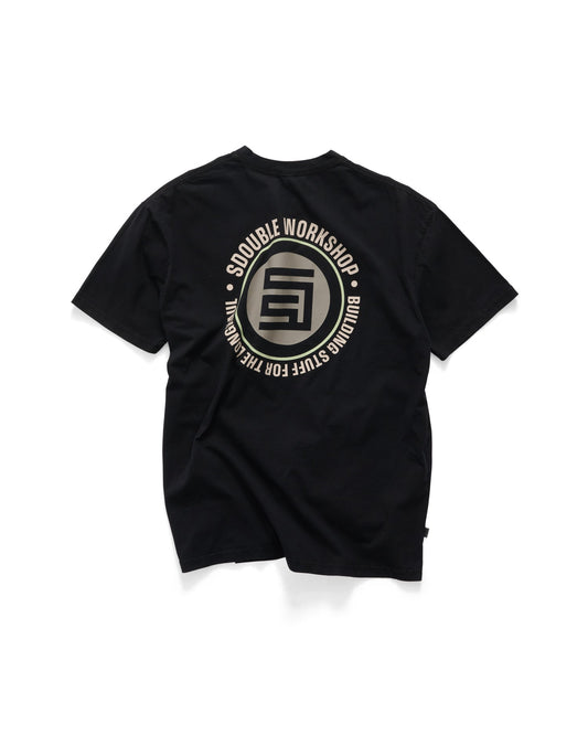 S-Double Tee Workshop Dot Pigment Black T-Shirt