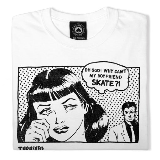 Thrasher Tee Boyfriend White