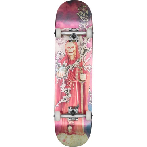 Globe G1 Downtown Doom 8 Complete Skateboard Silver Red