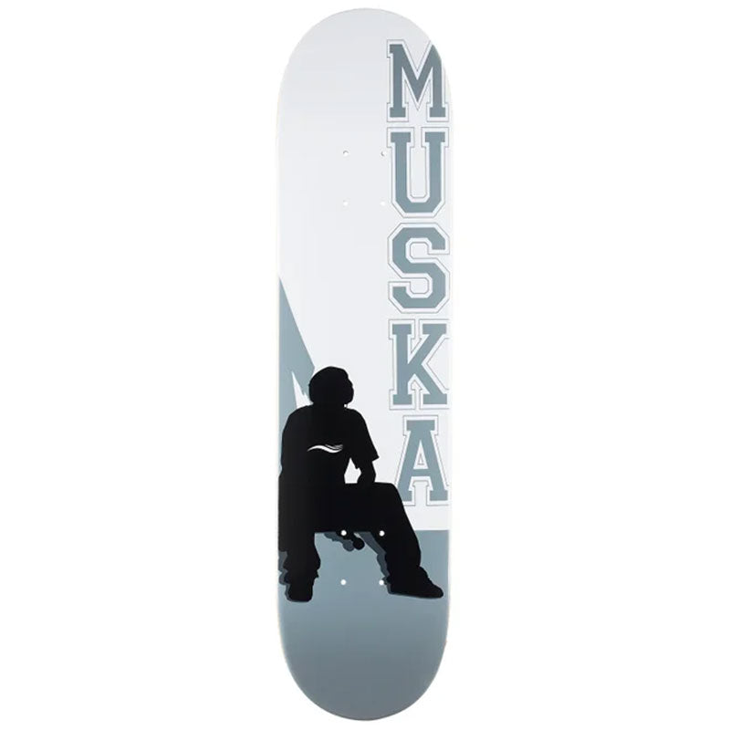 Shortys Skateboard Deck Muska Silhouette 7 5 Grey Reissue