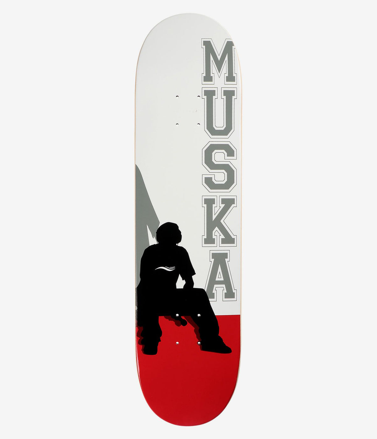 Shortys Skateboard Deck Muska Silhouette 8 Red Reissue