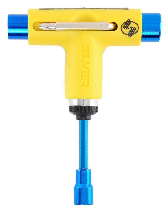 Silver Trucks Skate Tool Yellow Premium Ratchet Complete Skateboard T-Tool