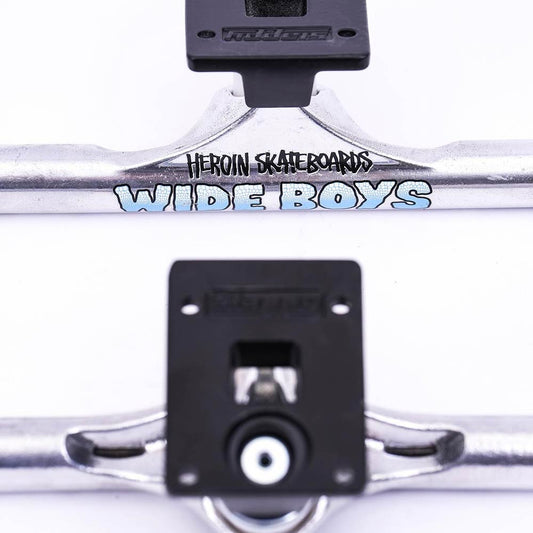Slappy Skateboard Trucks St1 Hollow Wide Boy 11 Polished Black