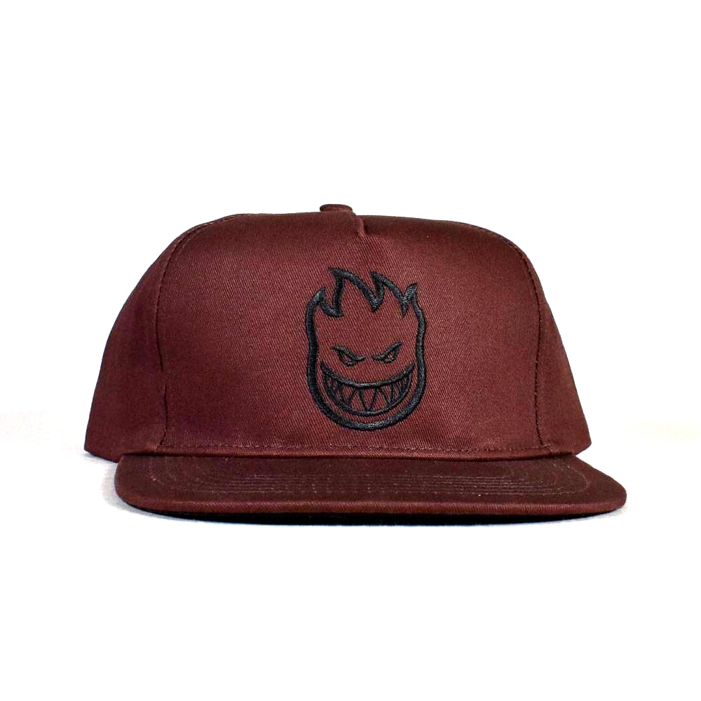 Spitfire Wheels Cap Bighead Snapback Dark Red Black Skateboard Hat