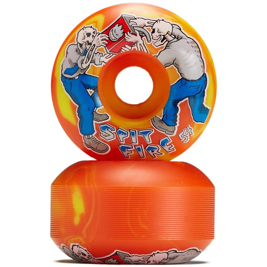 Spitfire Wheels Firefight Swirl Yellow Orange 56Mm 99A