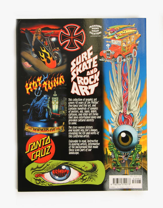 Surf Skate & Rock Art of Jim Phillips Paperback 2003 Santa Cruz Skateboard Book