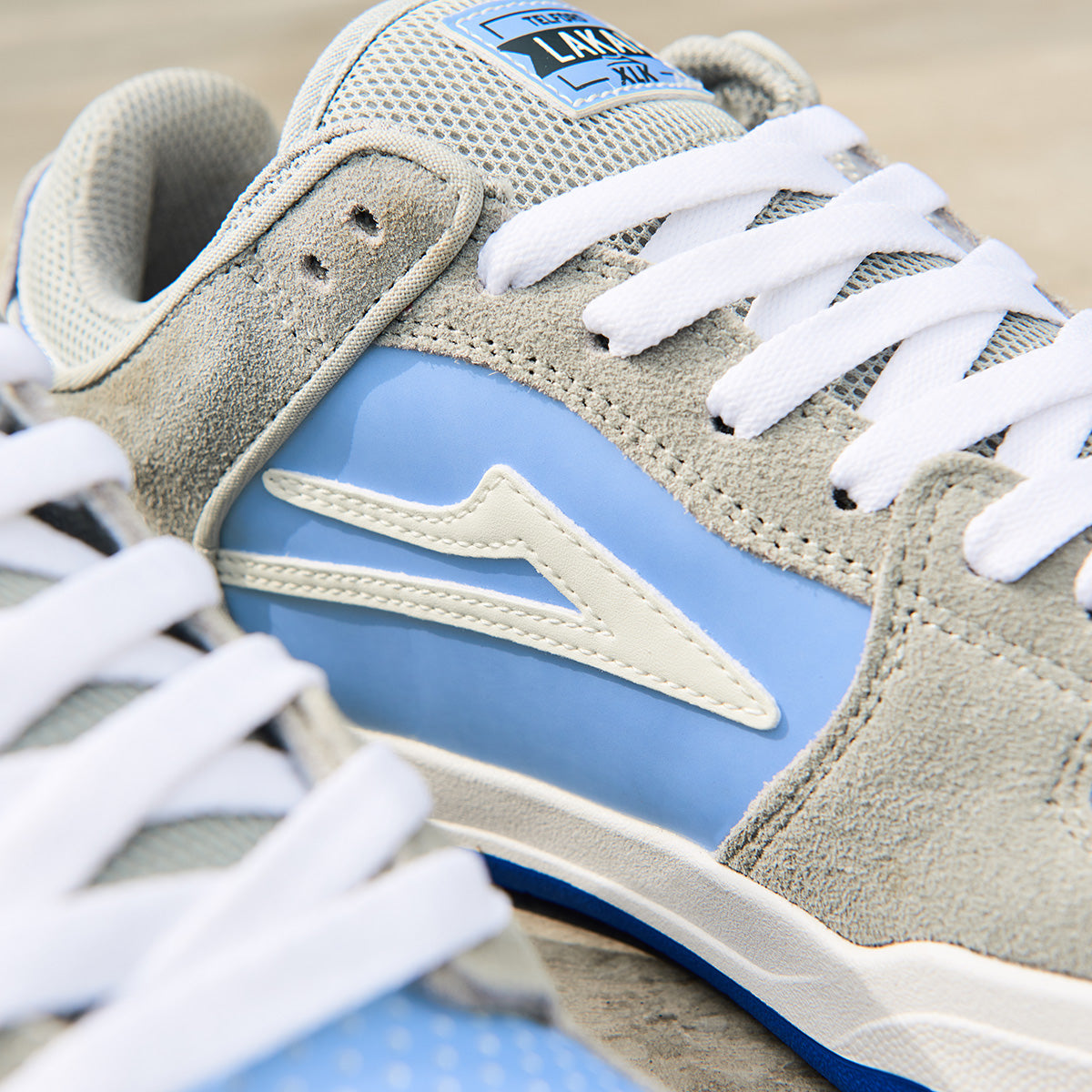 Lakai Shoes Telford Low Grey Blue UV Suede US SIZE Skateboard Sneakers