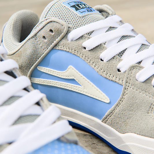 Lakai Shoes Telford Low Grey Blue UV Suede US SIZE Skateboard Sneakers