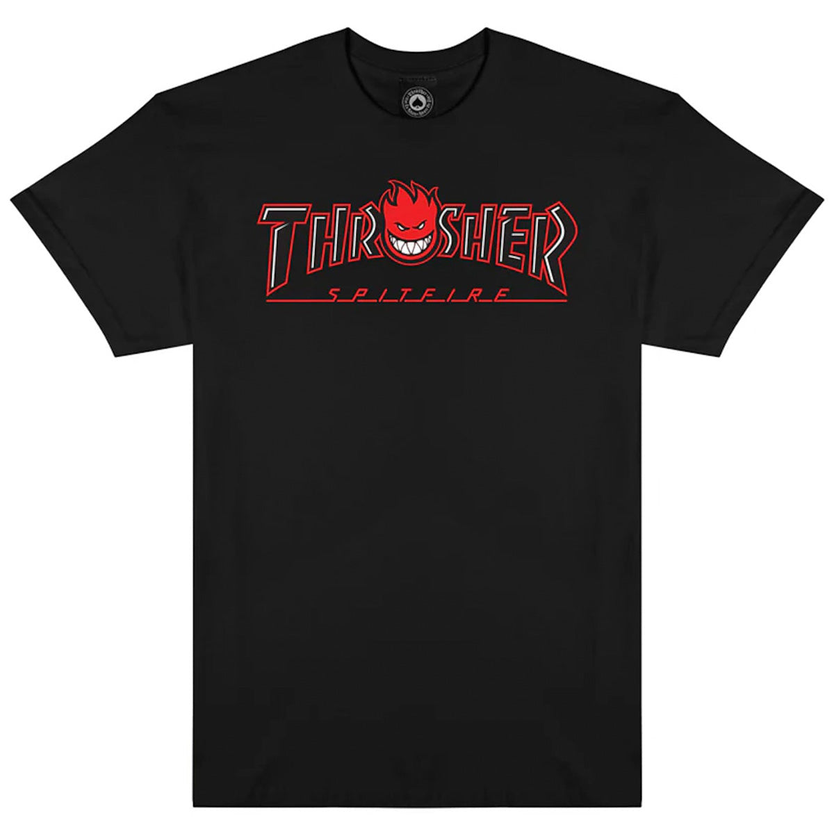 Thrasher X Spitfire Big Head Outline Tee Black