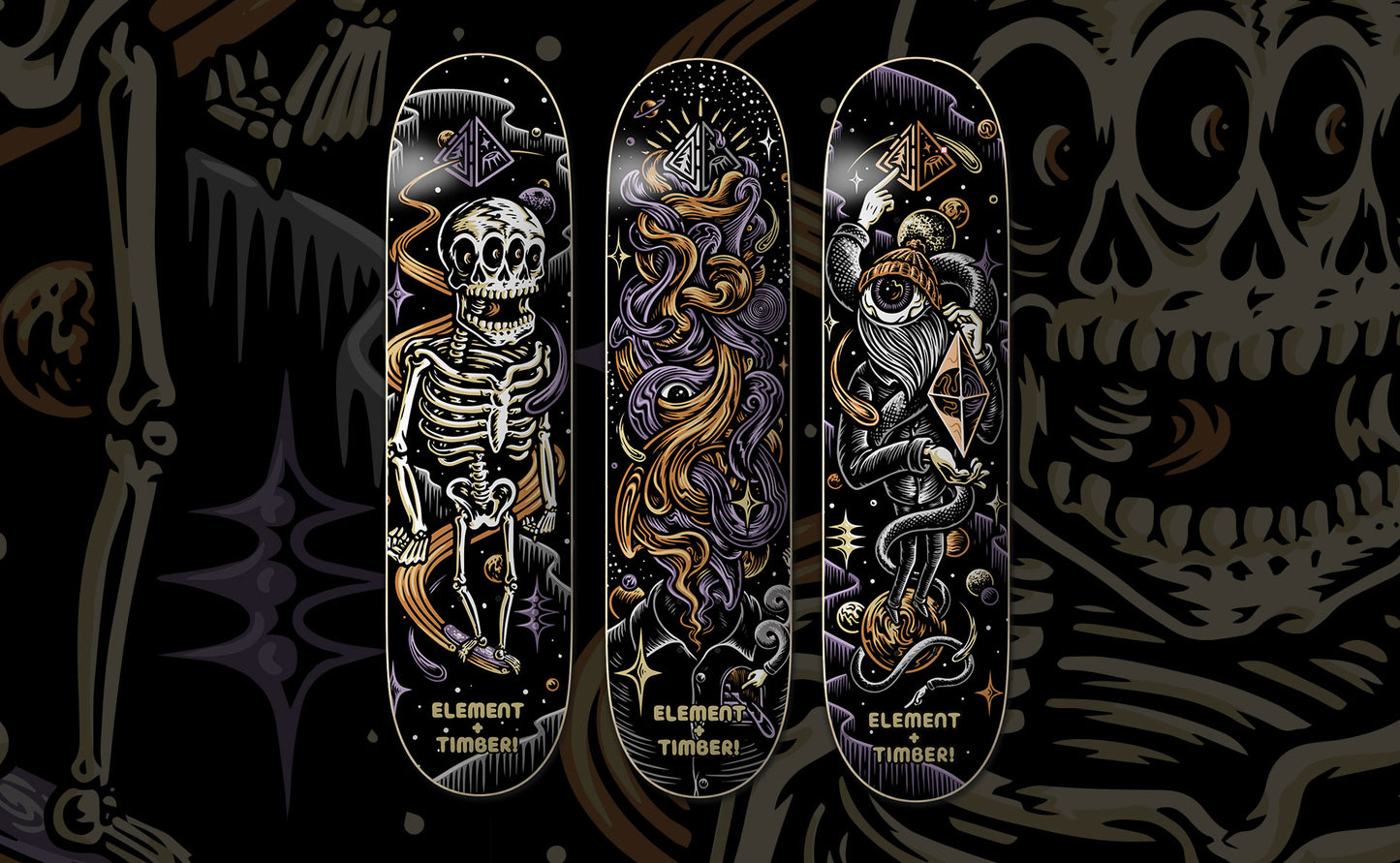 FULL SET Timber x Element Bound Collection 3 Limited Edition Artwork Decks