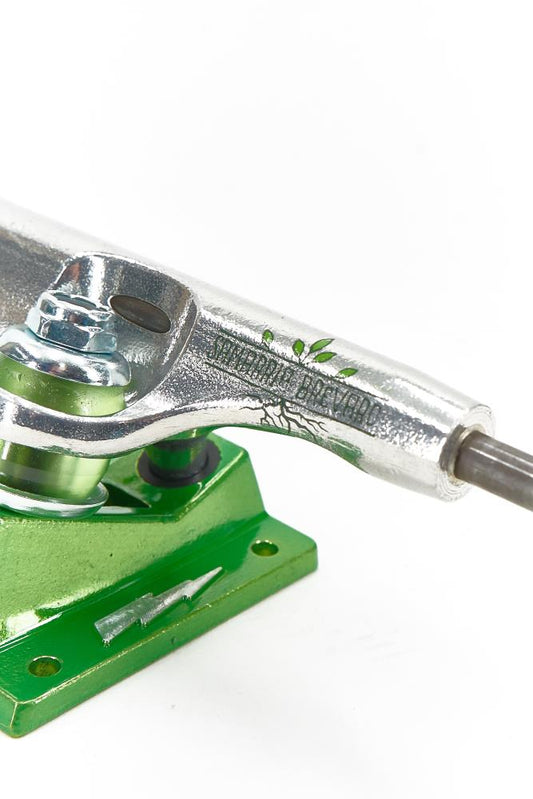 Thunder Skateboard Trucks 147 Brevard Stamped Lime Green 8" Axles