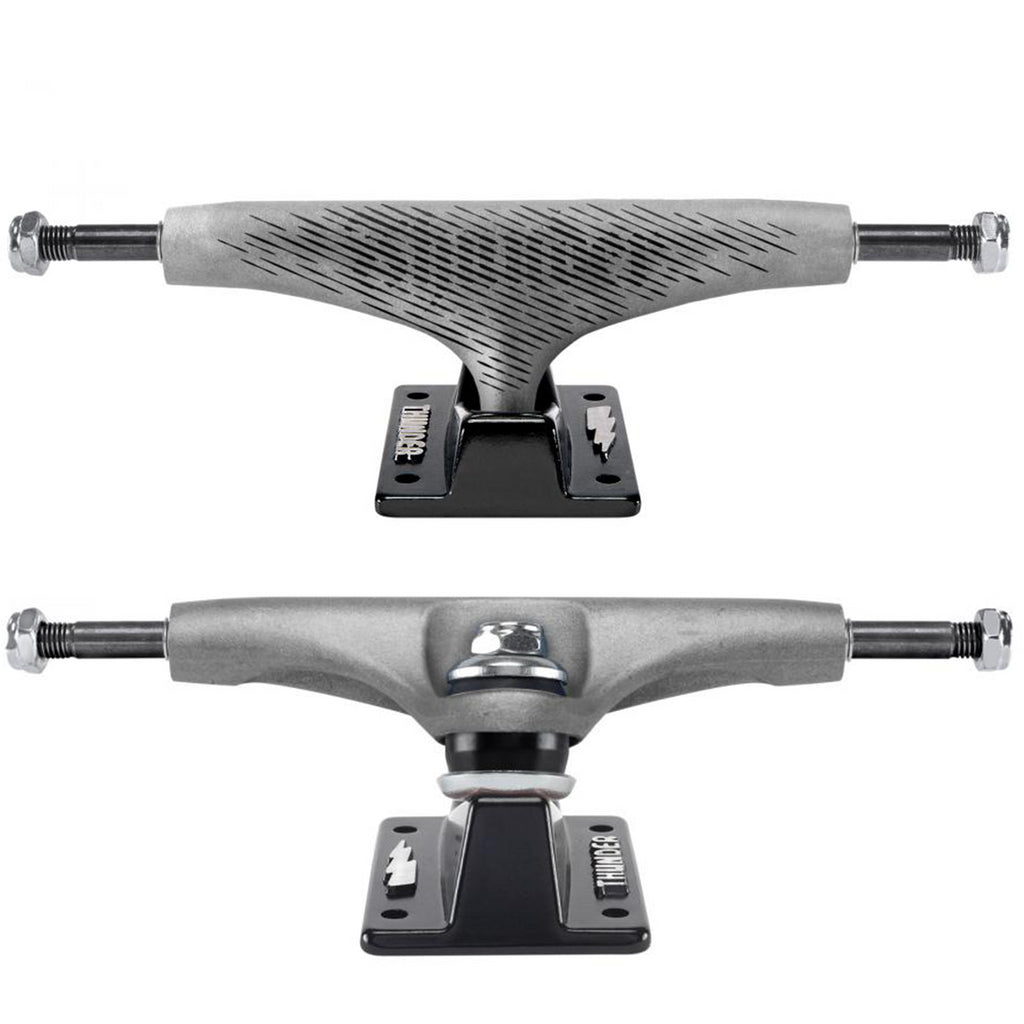 Thunder Skateboard Trucks 147 Lights Optical Raw Black 8" Axles