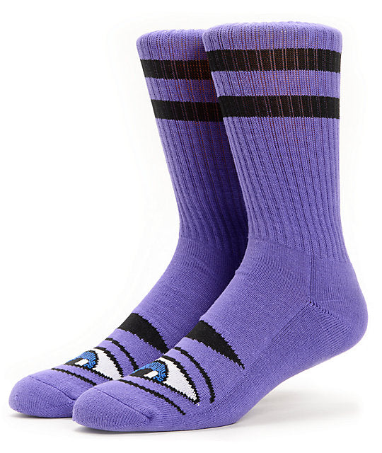 Toy Machine Socks Sect Eye Purple Osfm New Skateboard Sox