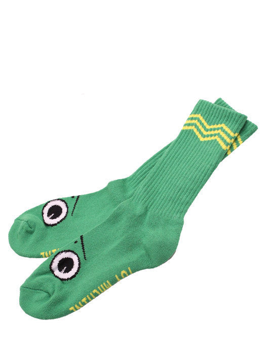 Toy Machine Socks Turtle Boy Green Crew Osfm New Skateboard Sox