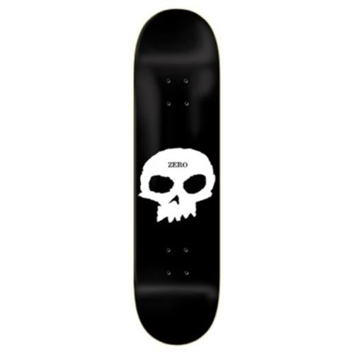 Zero Skateboard Deck Single Skull R7 Black White 8 25