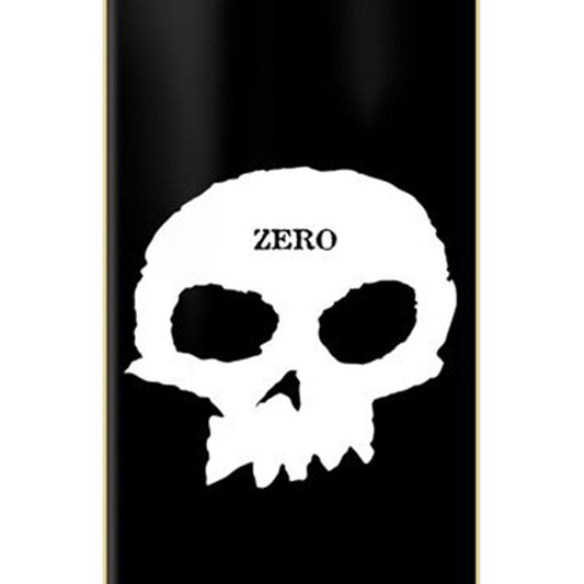Zero Skateboard Deck Single Skull R7 Black White 8.25"