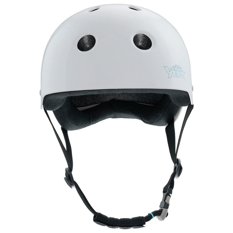 Yepa Helmet T-Shell Gloss White Certified EPS Foam (Dual Size Padding)