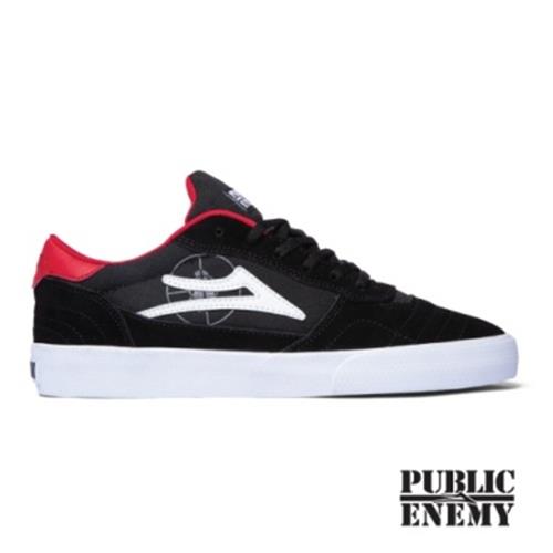 Public Enemy x Lakai Shoes Cambridge Black Red Suede US SIZE Skateboard Sneakers