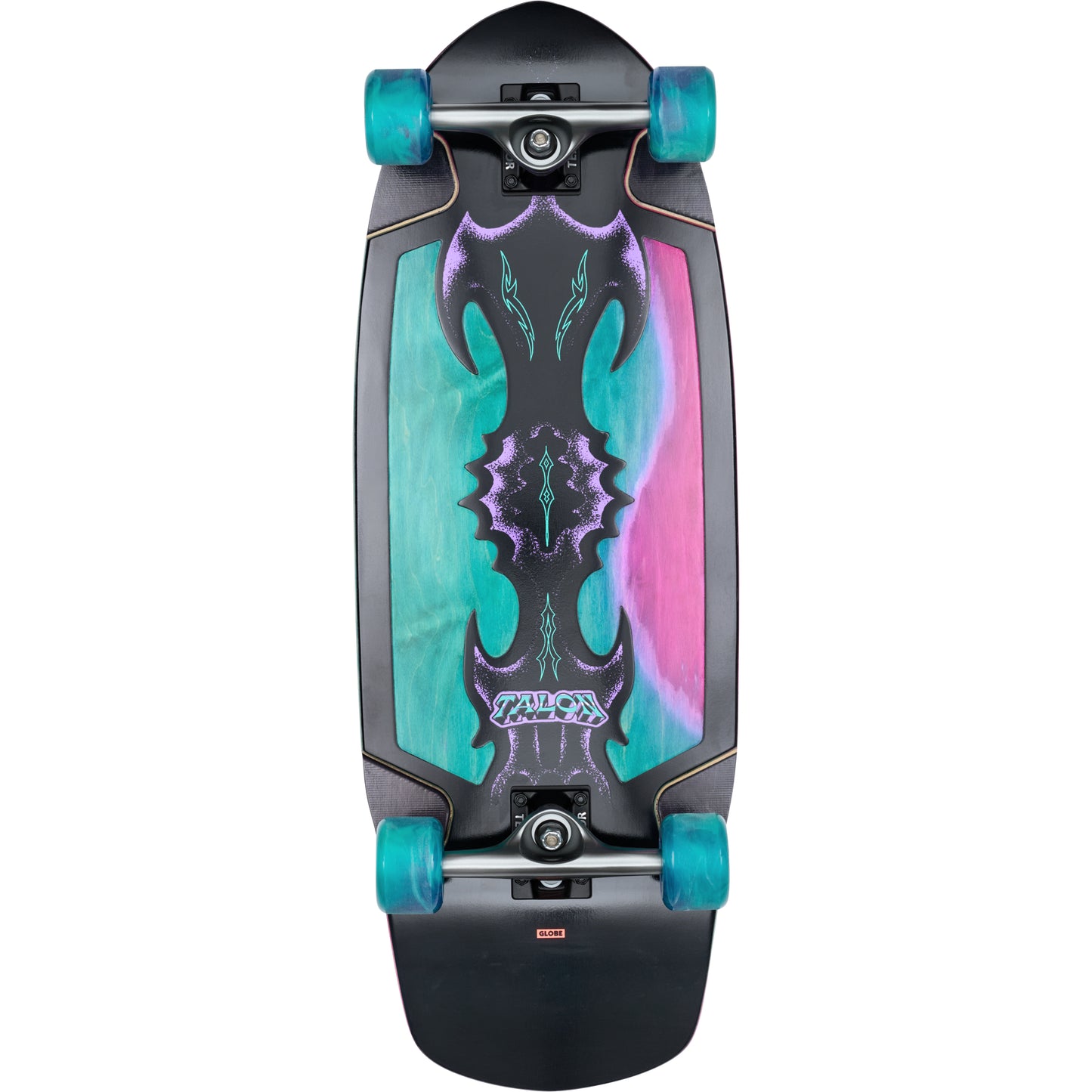 Globe Complete Skateboard Talon Black Blue Green 30 Downhill Cruiser