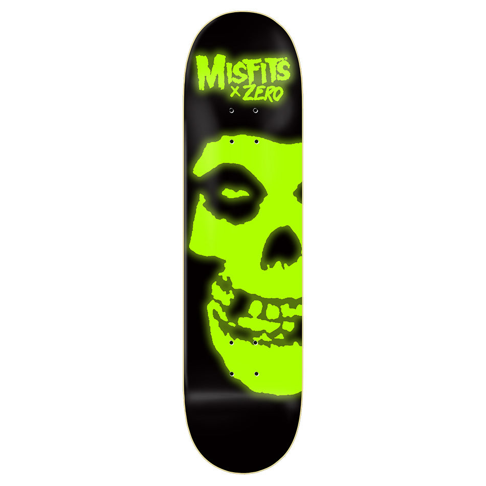 Zero X Misfits Skateboard Deck Fiend Skull Gitd 8 25 Limited Edition