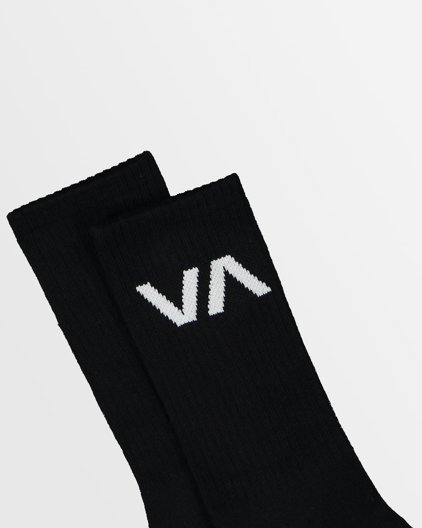 Rvca Socks 5 Pack Sport Crew Black Size 7 11 Skateboard Sox