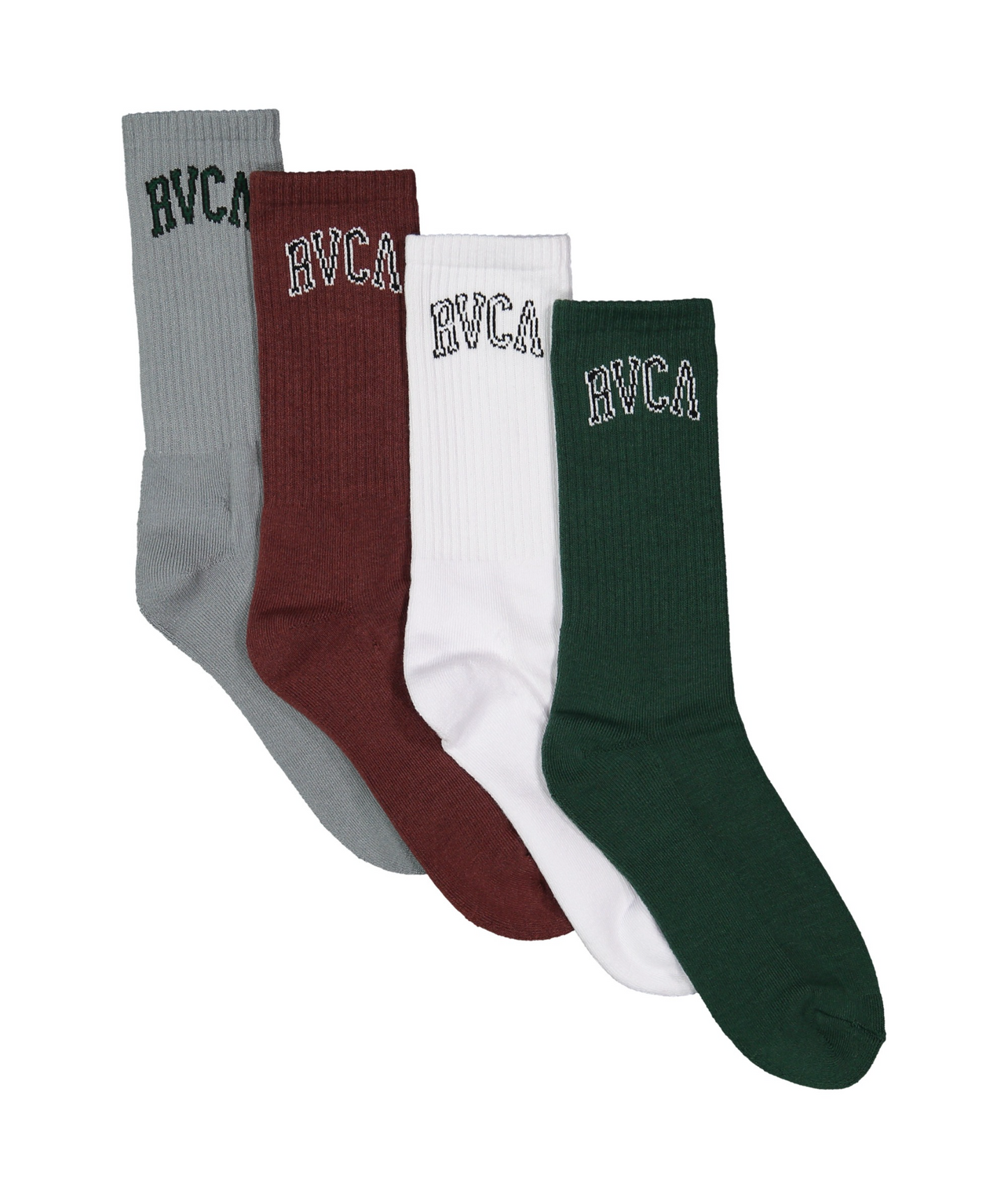 Rvca Socks 4 Pack Seasonal Multi Crew Size 7 11 Skateboard Sox