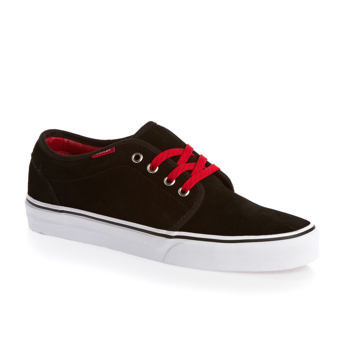 Vans Shoes 106 Vulc Black Red Suede Us Size Skateboard Sneakers