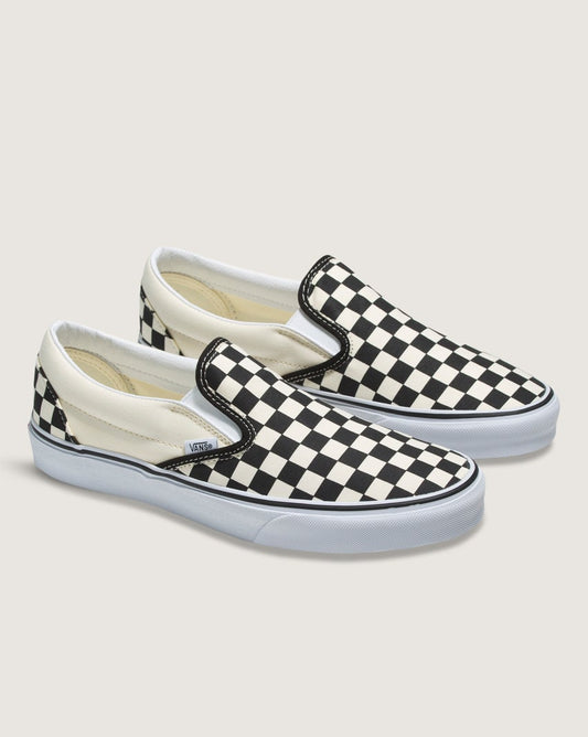 Vans Classic Slip On Checkerboard Sneakers Black White