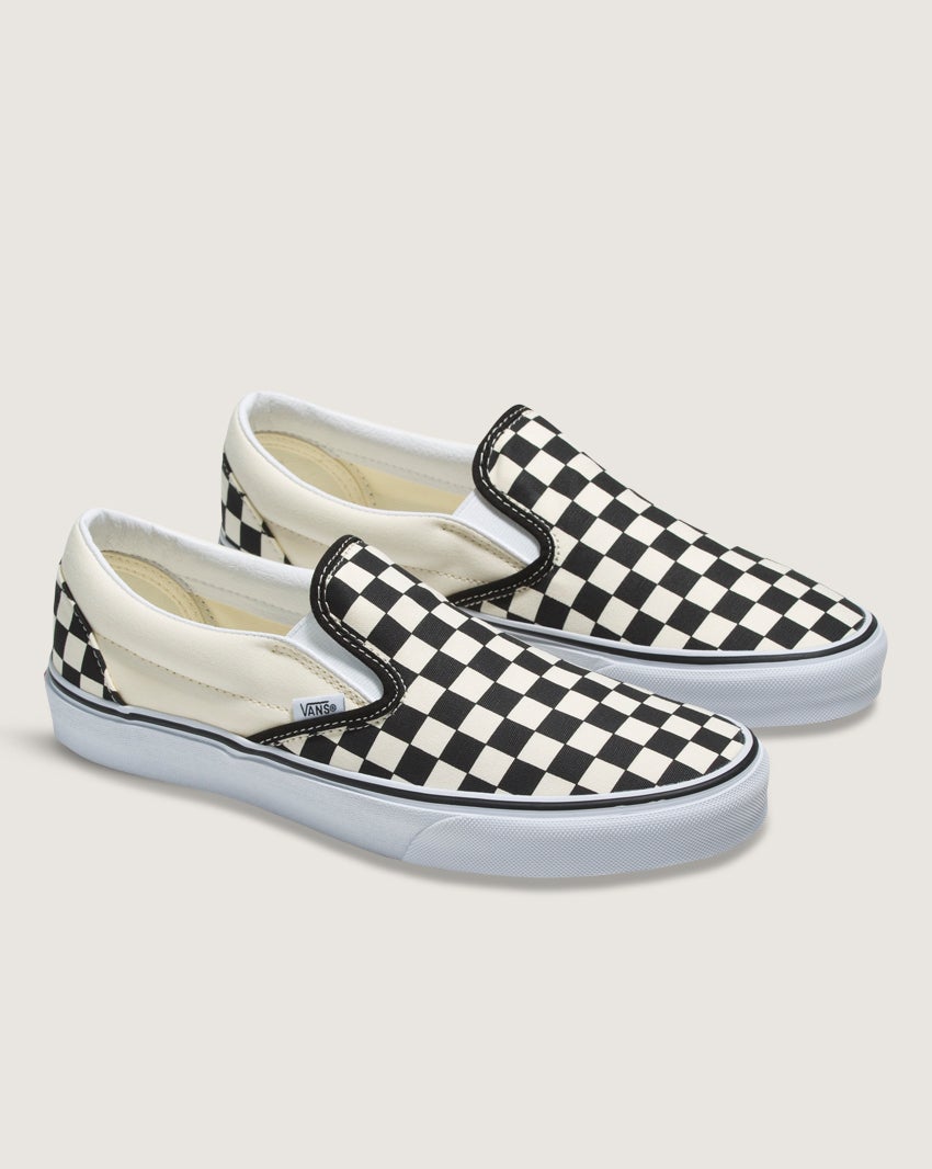 Vans Classic Slip On Checkerboard Sneakers Black White