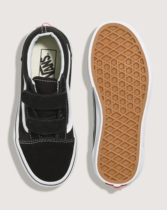 Vans Old Skool V Toddler Shoes Black White