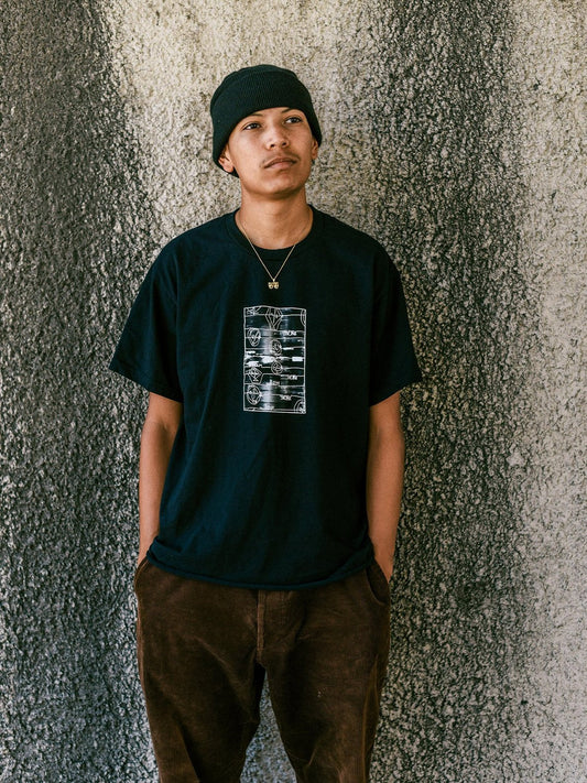 Volcom X Louie Lopez Tee Night Blur Black Skateboard T Shirt